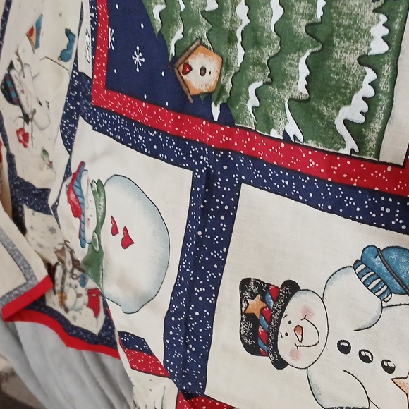 Snowman fabric sewn border Dianne Marcum - Picture 4 of 7